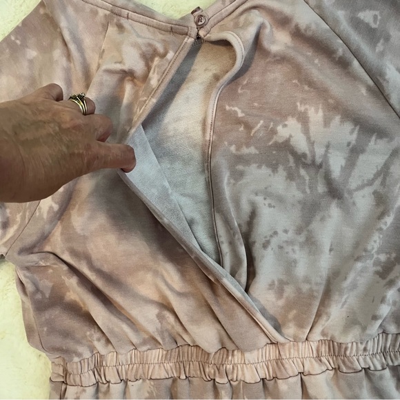 Saturday Sunday by Anthropologie Catia Tie-Die Pink Romper - size L - Picture 5 of 6